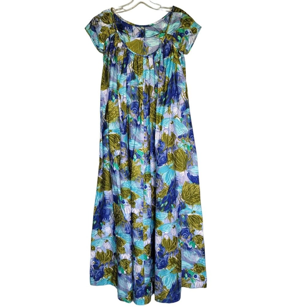 Vintage Liberty House By Kiyomi Hawaiian Floral Maxi Long Dress. Size S - Picture 6 of 10
